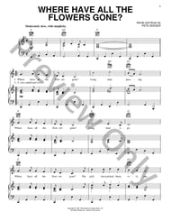 Where Have All The Flowers Gone? piano sheet music cover